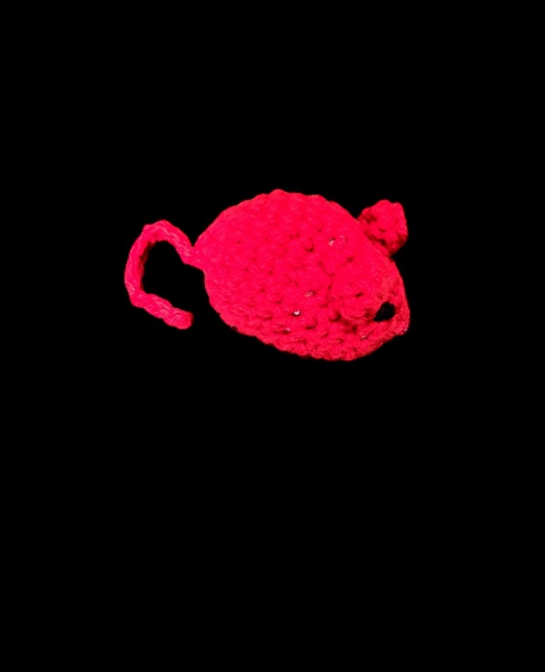 Crochet mouse cat toy
