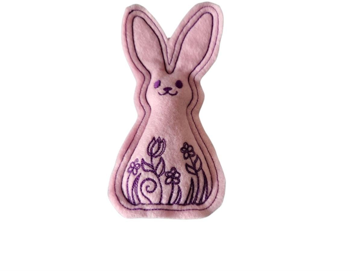 Felt bunny cat toy