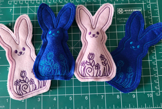 Felt bunny cat toy