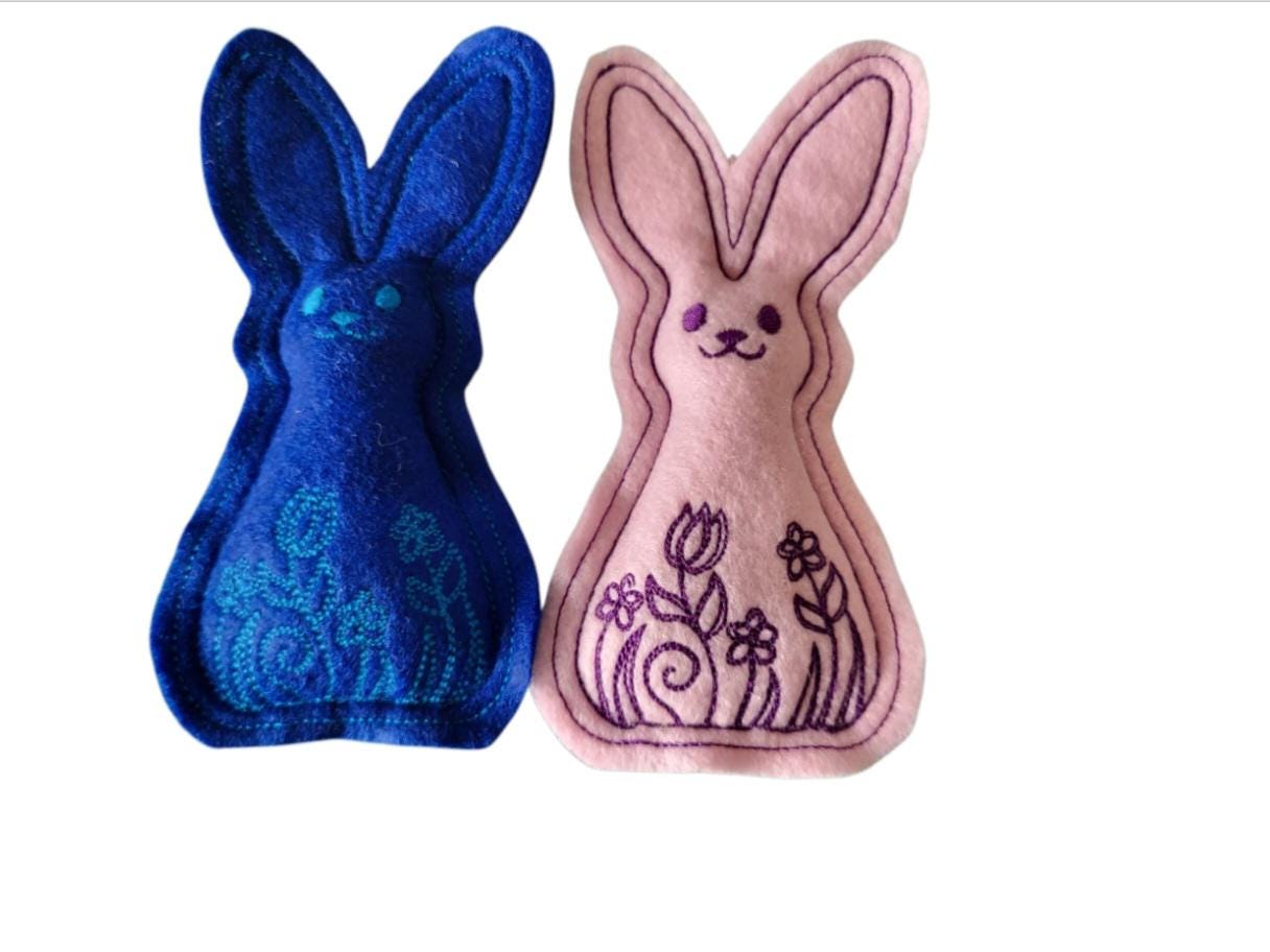 Felt bunny cat toy