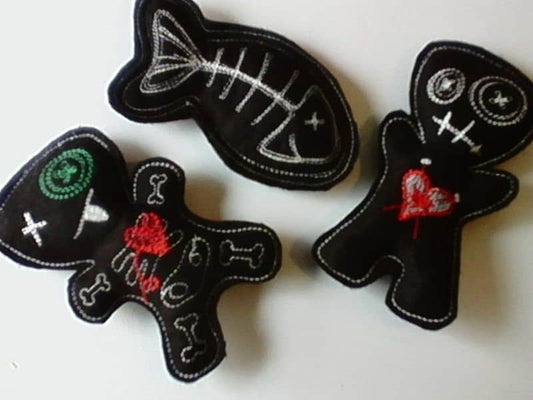 horror pals felt cat toy with catnip