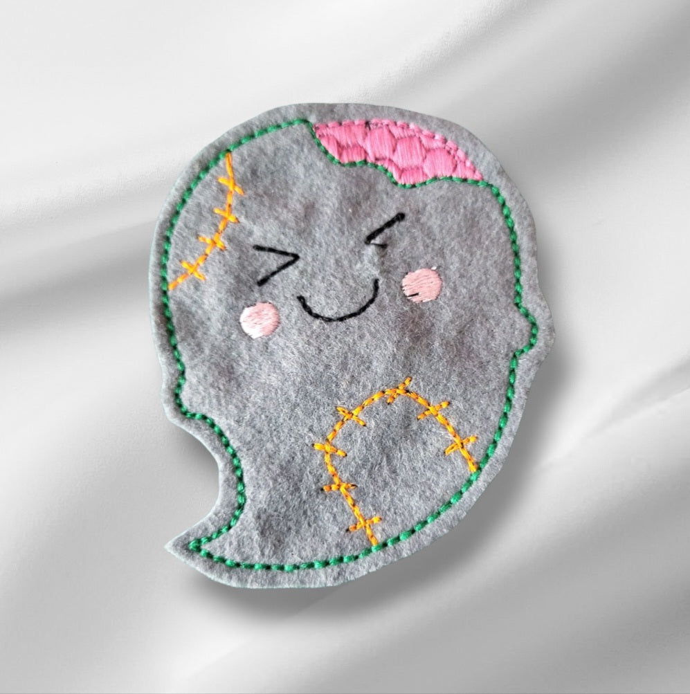 Zombie felt ghost cat toy
