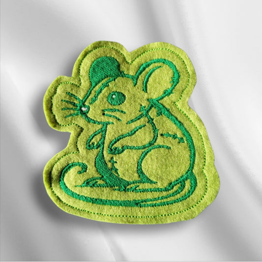 Handmade zombie felt cat toy mouse