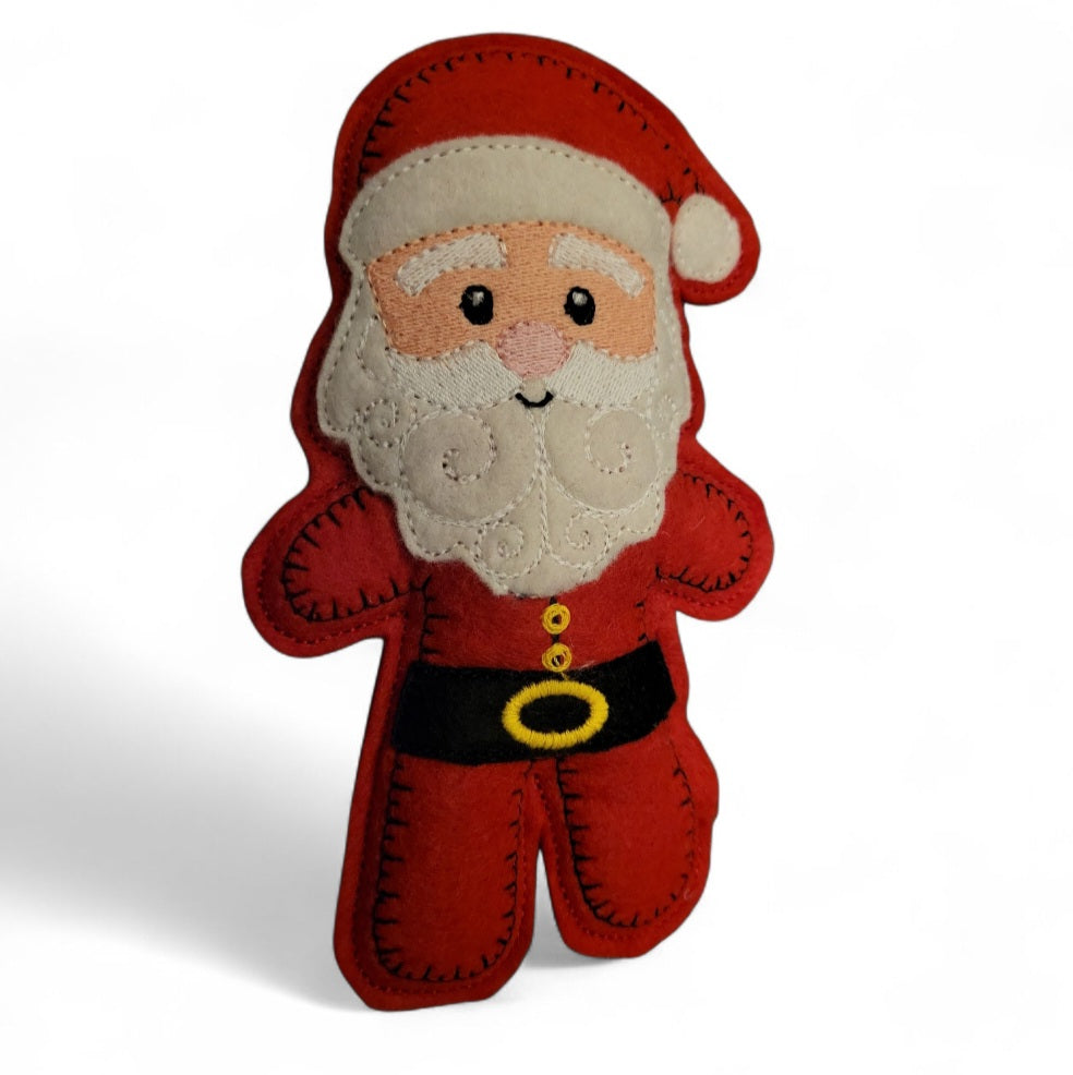 Santa felt cat toy